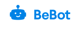 BeBot logo - Short blue-full